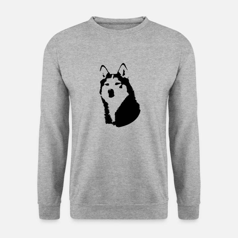 Husky - Unisex Pullover - Weißgrau meliert