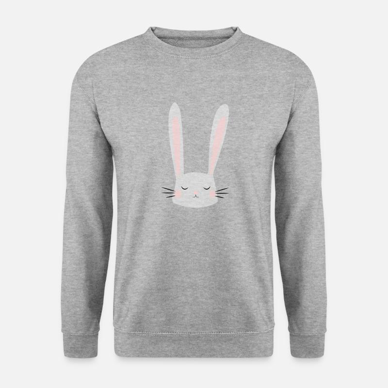 kleines Häschen - Unisex Pullover - Weißgrau meliert