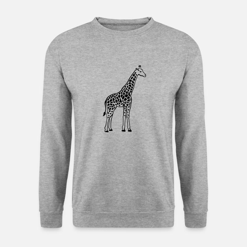 Giraffe - Unisex Pullover - Weißgrau meliert