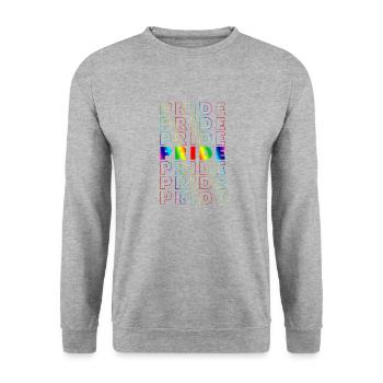Pride Gradient - Unisex Sweatshirt - salt & pepper - Front - Alina (178cm) & Michal (187cm)