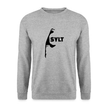 Sylt - Unisex Pullover - Weißgrau meliert - Vorne - Alina (178cm) & Michal (187cm)