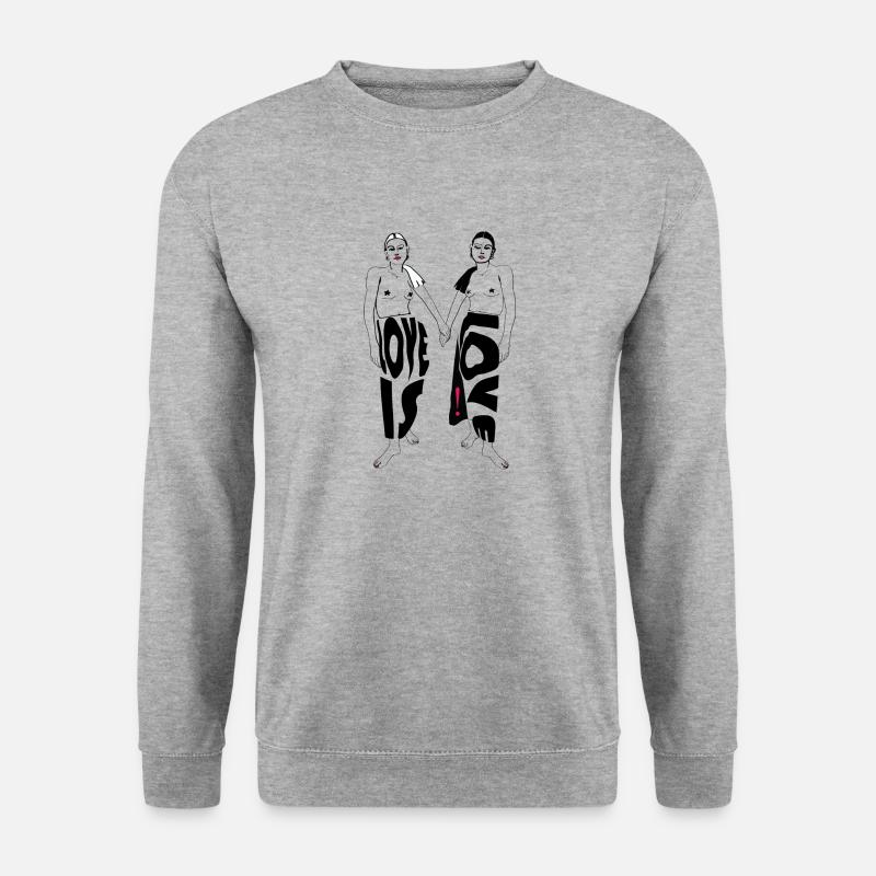 loveislove - Unisex Pullover - Weißgrau meliert