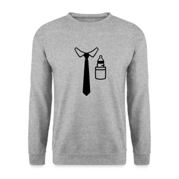 Père - Sweat-shirt Unisexe - gris chiné - Devant - Alina (178cm) & Michal (187cm)