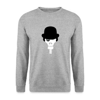 Droogiekopf!!! - Unisex Pullover - Weißgrau meliert - Vorne - Alina (178cm) & Michal (187cm)
