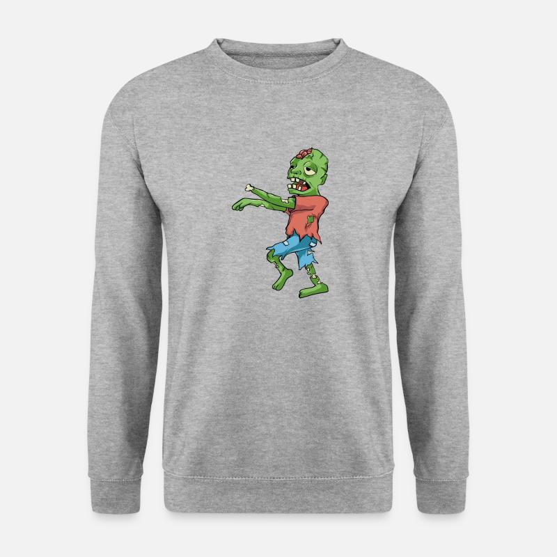 Zombie - Unisex Pullover - Weißgrau meliert