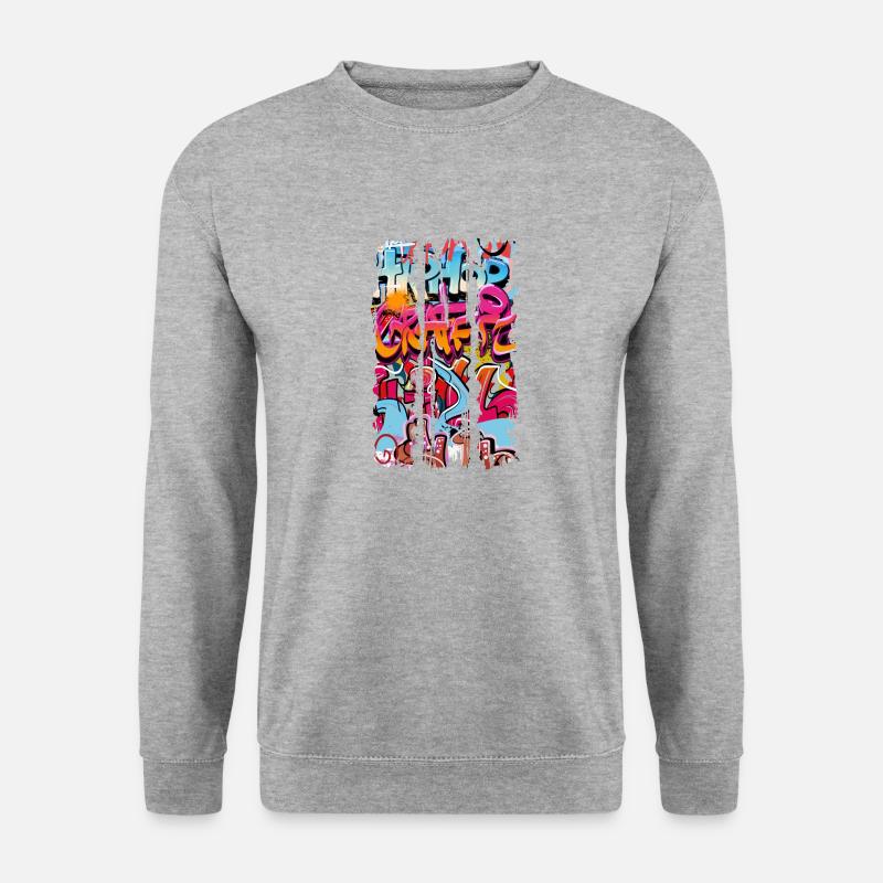 Graffiti - Unisex Pullover - Weißgrau meliert