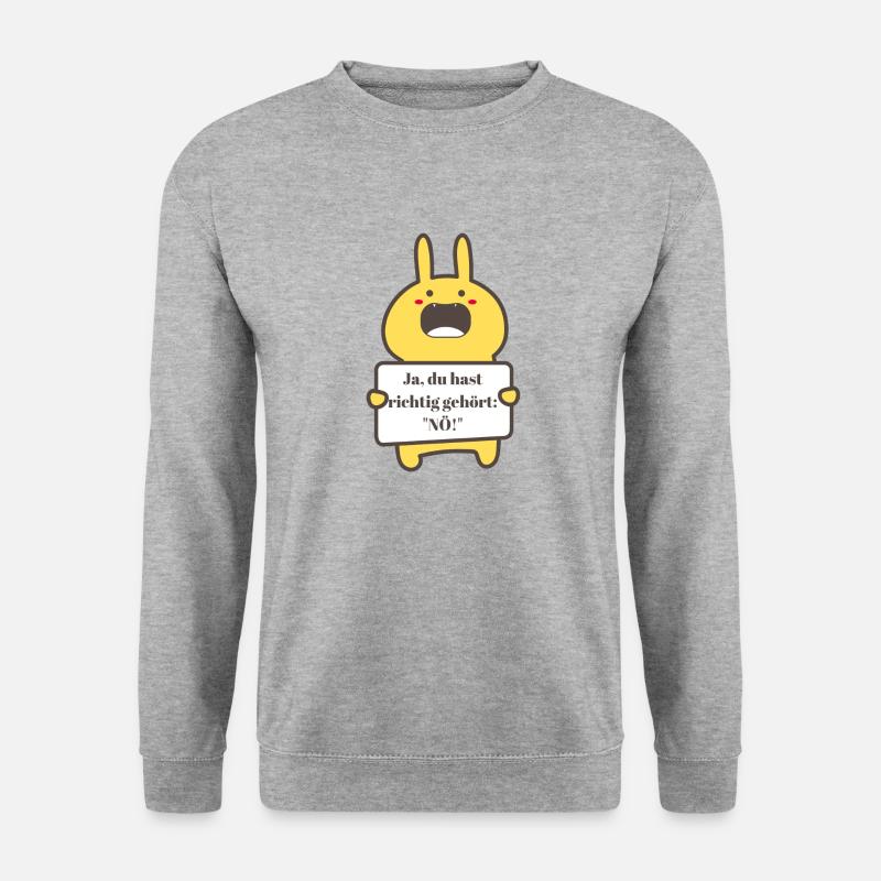 Nö - Unisex Pullover - Weißgrau meliert