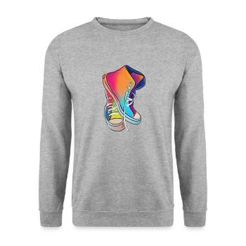 Sneakers - Unisex Sweatshirt - salt & pepper - Front - Alina (178cm) & Michal (187cm)