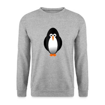 Pingouin - Sweat-shirt Unisexe - gris chiné - Devant - Alina (178cm) & Michal (187cm)