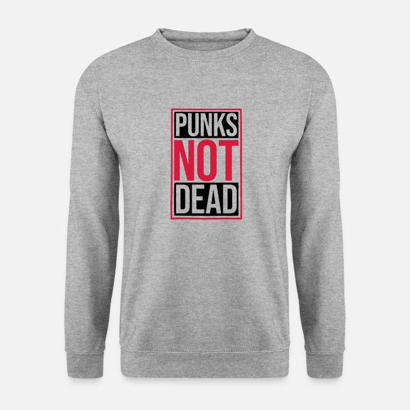 punks pas mort citation - Sweat-shirt Unisexe - gris chiné