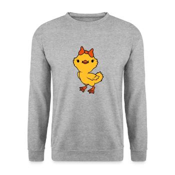 Chick Bow Fille - Sweat-shirt Unisexe - gris chiné - Devant - Alina (178cm) & Michal (187cm)