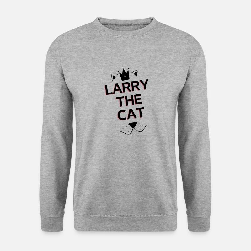 Larry die Katze - Unisex Pullover - Weißgrau meliert