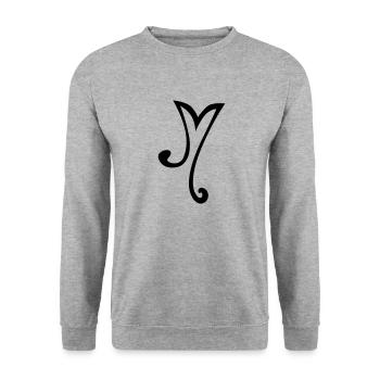 MarandersM - Unisex Sweatshirt - salt & pepper - Front - Alina (178cm) & Michal (187cm)