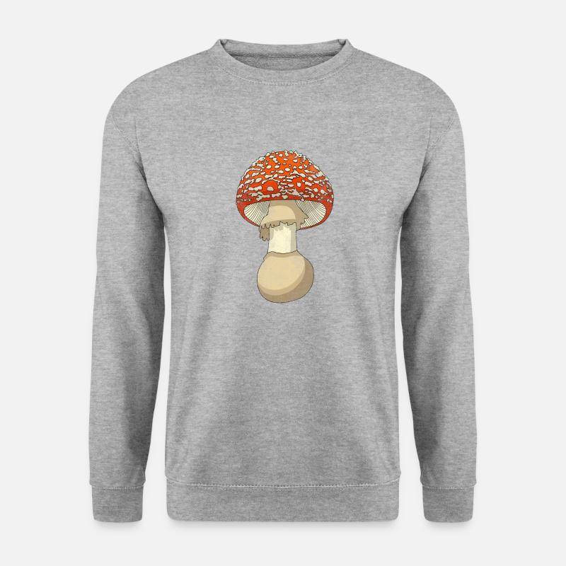 Pilz - Unisex Pullover - Weißgrau meliert