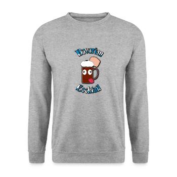 Bavarian Cocktail / Goaßmaß V2 - Unisex Pullover - Weißgrau meliert - Vorne - Alina (178cm) & Michal (187cm)
