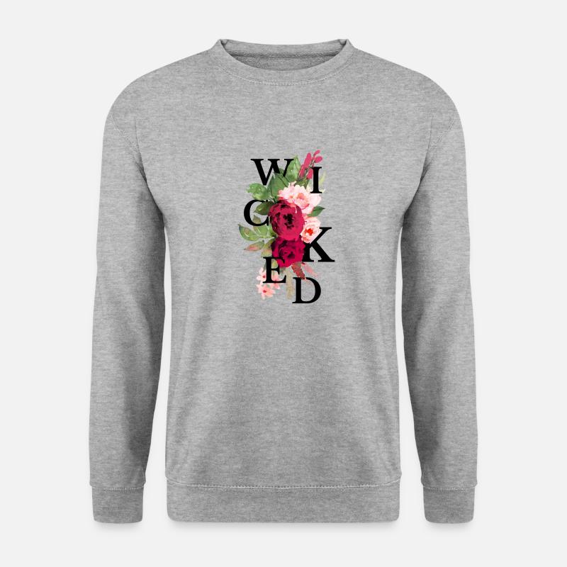 Böse Blumen - Unisex Pullover - Weißgrau meliert