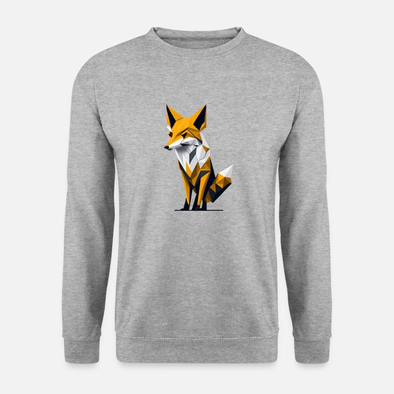 Polygon-Fuchs - Unisex Pullover - Weißgrau meliert