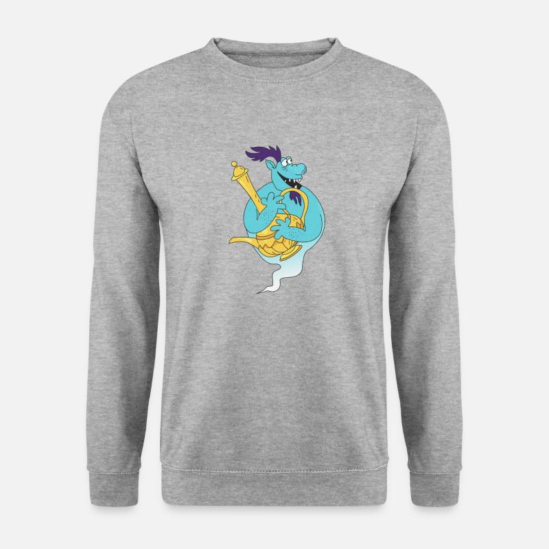 Gini Wunderlampe Flaschengeist - Unisex Pullover - Weißgrau meliert