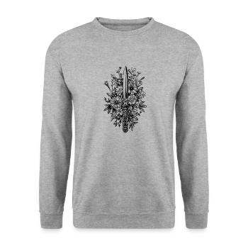 Knife Cutler Knife Lover - Unisex Sweatshirt - salt & pepper - Front - Alina (178cm) & Michal (187cm)