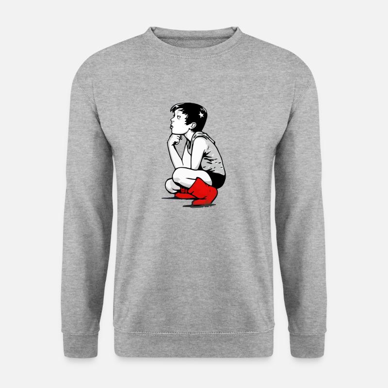 Mathieu dreamer Straßenkunst - Unisex Pullover - Weißgrau meliert