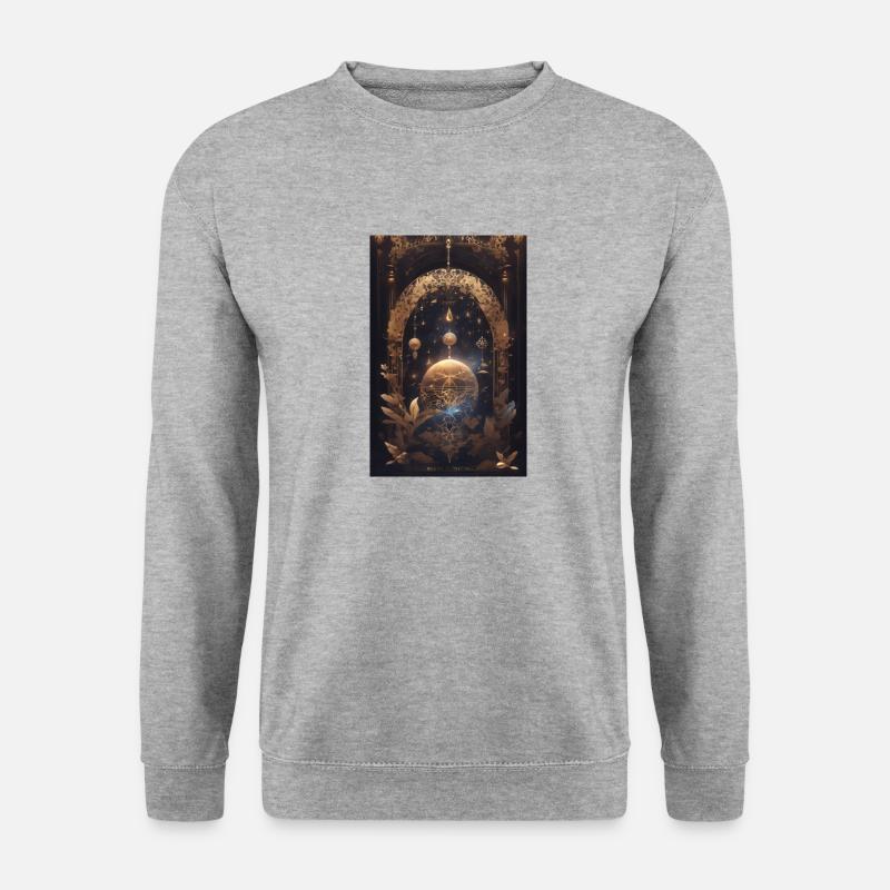 Zeitmaschine - Unisex Pullover - Weißgrau meliert