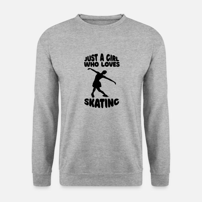 Eiskunstlaufen Eiskunstlauf Schlittschuh Eislauf - Unisex Pullover - Weißgrau meliert