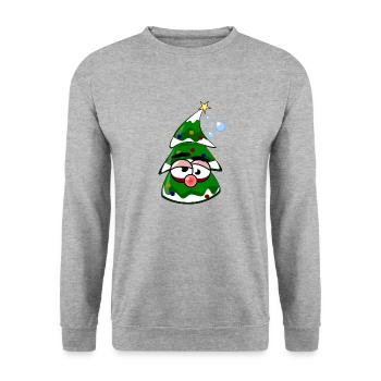 Arbre de Noël ivre - Sweat-shirt Unisexe - gris chiné - Devant - Alina (178cm) & Michal (187cm)