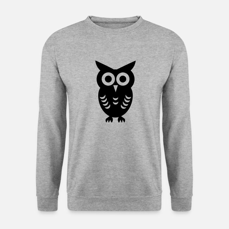 Steinkauz - Unisex Pullover - Weißgrau meliert
