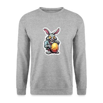 Easter Bunny / Easter / Eggs / Holidays / Easter - Unisex Sweatshirt - salt & pepper - Front - Alina (178cm) & Michal (187cm)
