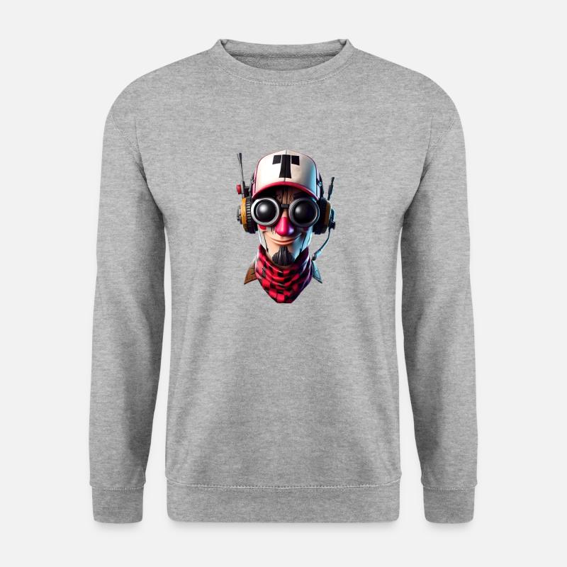 FN Ganster! - Unisex Pullover - Weißgrau meliert