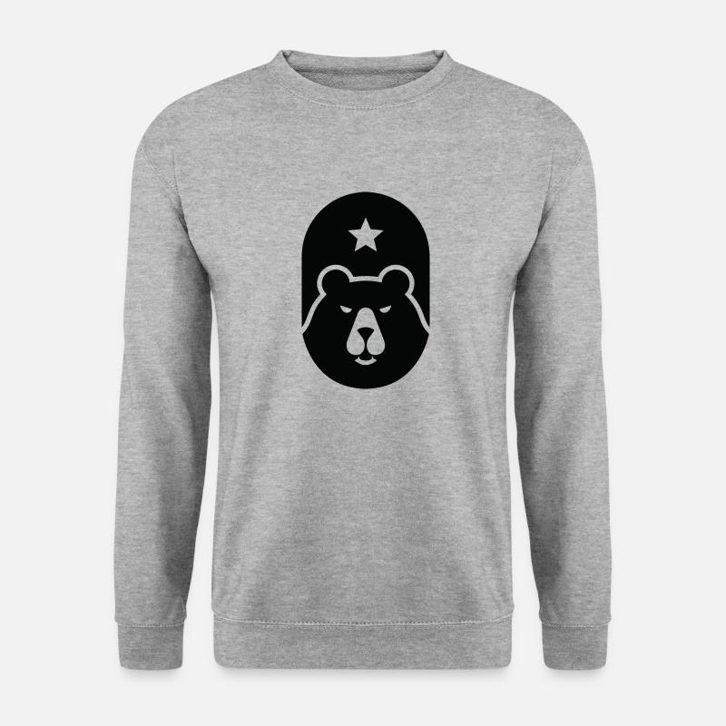 Bär schlecht geleckt - Unisex Pullover - Weißgrau meliert