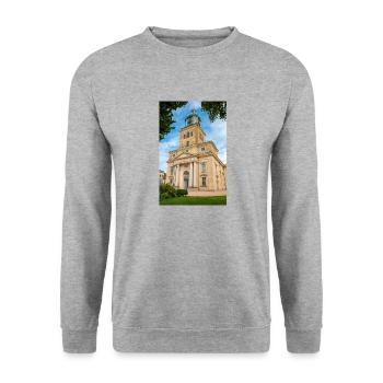 Gothenburg Cathedral Gothenburg City Sweden - Unisex Sweatshirt - salt & pepper - Front - Alina (178cm) & Michal (187cm)