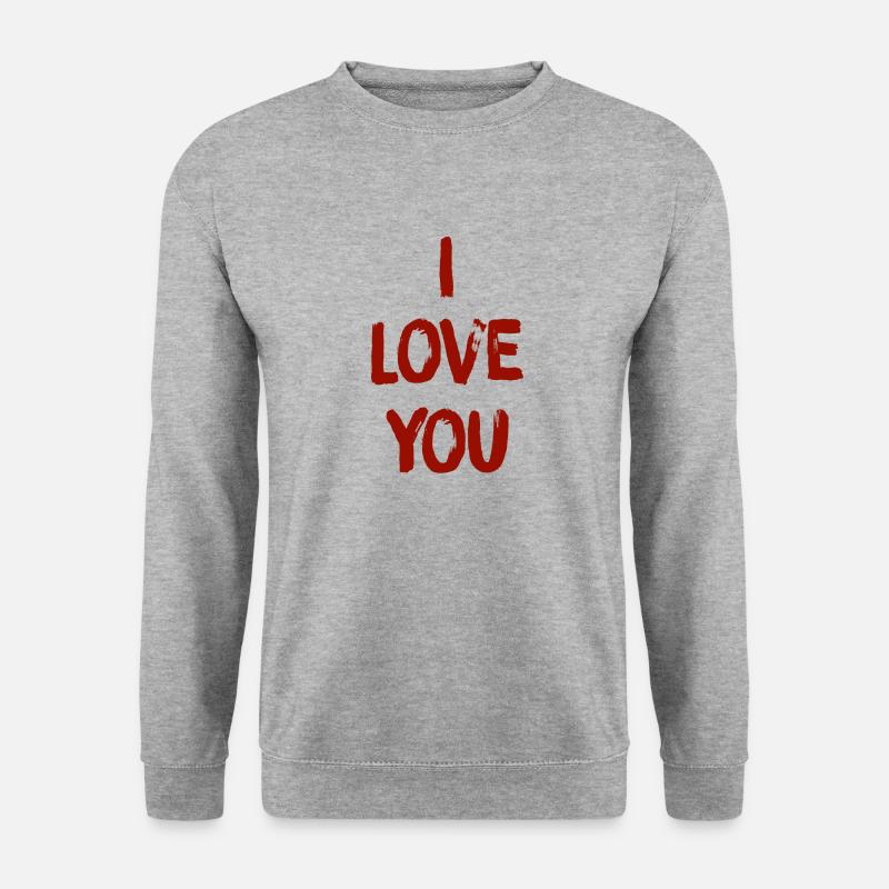Liebe - Unisex Pullover - Weißgrau meliert