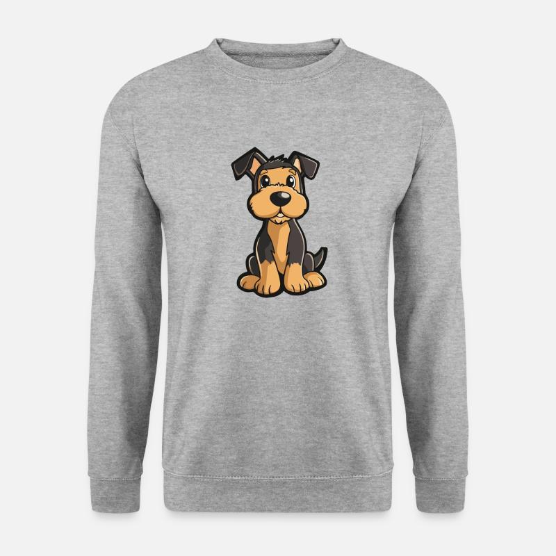 Airedale Terrier Dog Comic Cute - Unisex Sweatshirt - salt & pepper