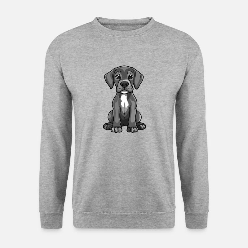 Great Dane Dog Comic Cute - Unisex Sweatshirt - salt & pepper