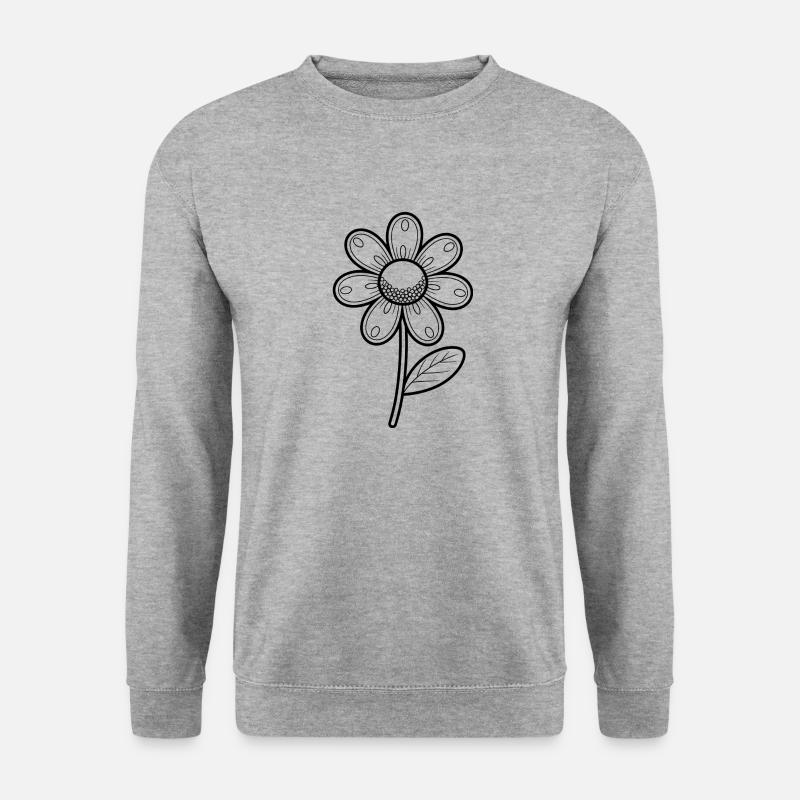 Gänseblümchen - Unisex Pullover - Weißgrau meliert