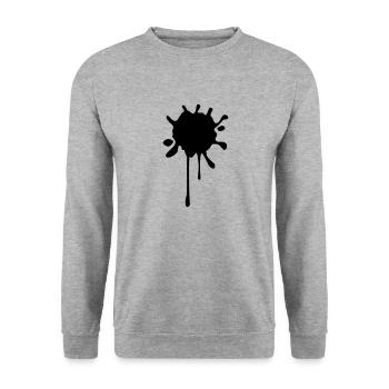 Fleck - Unisex Pullover - Weißgrau meliert - Vorne - Alina (178cm) & Michal (187cm)