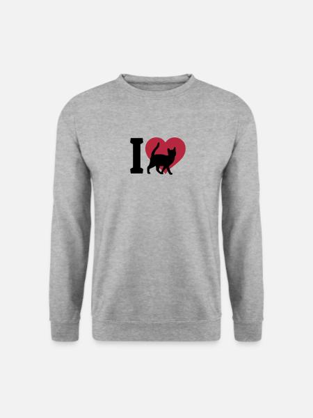 I love cats - Unisex Sweatshirt - salt & pepper