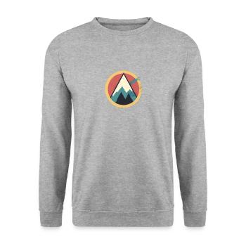 High mountain - Sweat-shirt Unisexe - gris chiné - Devant - Alina (178cm) & Michal (187cm)