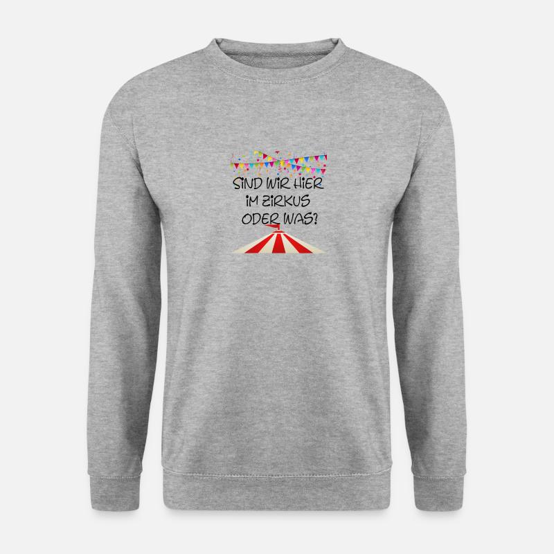 zirkus oder was - Unisex Pullover - Weißgrau meliert