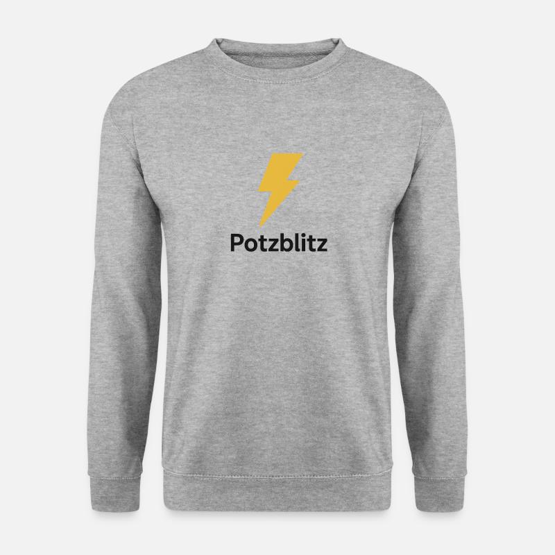 Potzblitz - Unisex Pullover - Weißgrau meliert