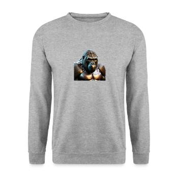 The Bronze Gorilla - Unisex Sweatshirt - salt & pepper - Front - Alina (178cm) & Michal (187cm)