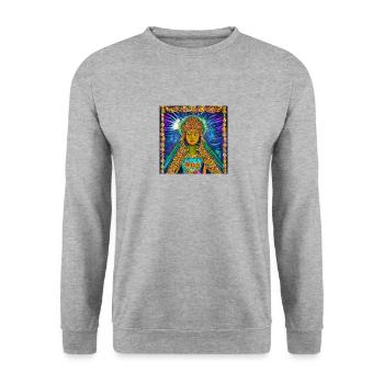 Ayahuasca - Unisex Pullover - Weißgrau meliert - Vorne - Alina (178cm) & Michal (187cm)