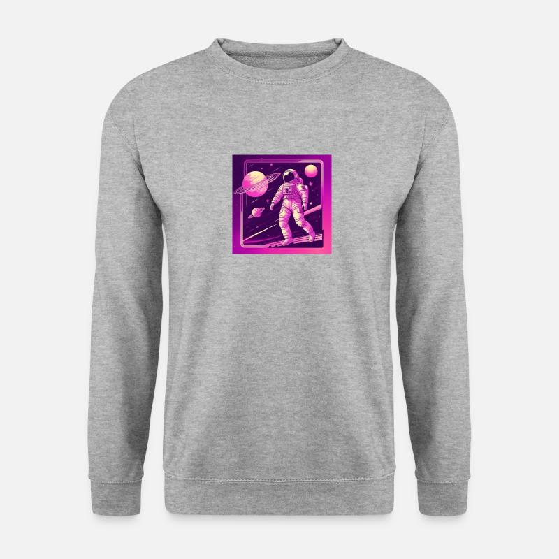 Dancing in Space - Unisex Pullover - Weißgrau meliert