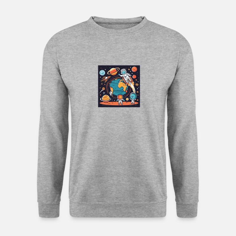 Wir sind die Erde - Unisex Pullover - Weißgrau meliert