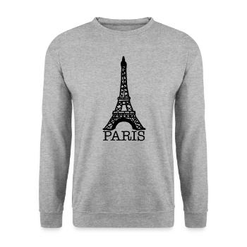Paris - Unisex Pullover - Weißgrau meliert - Vorne - Alina (178cm) & Michal (187cm)