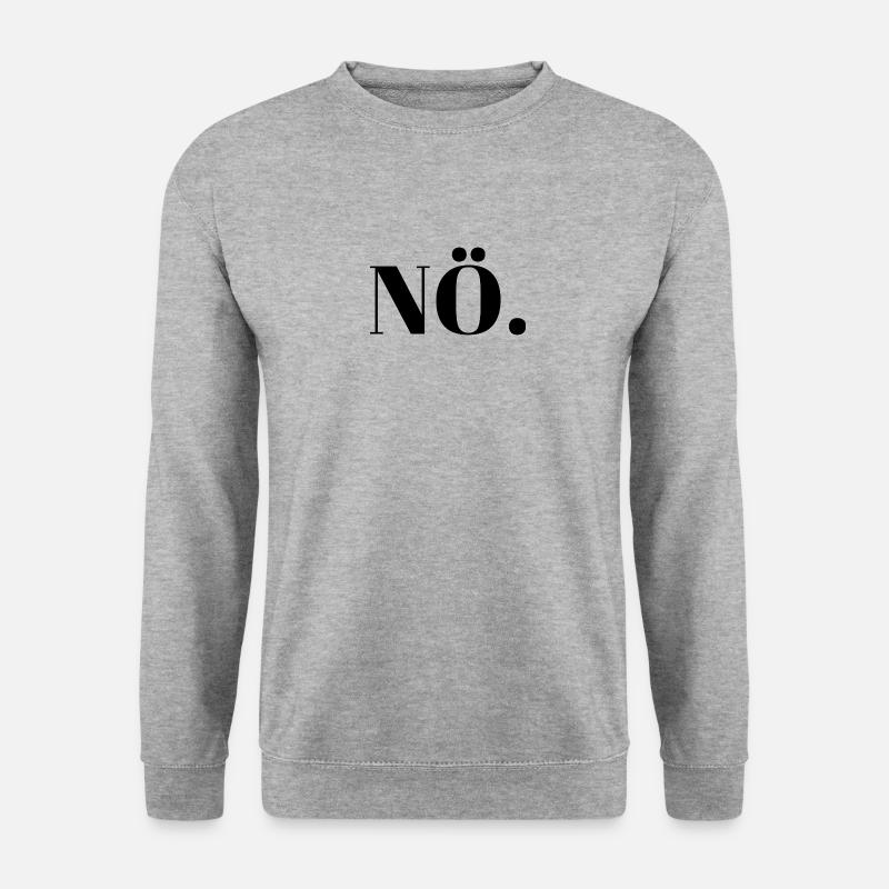 Nö - Unisex Pullover - Weißgrau meliert