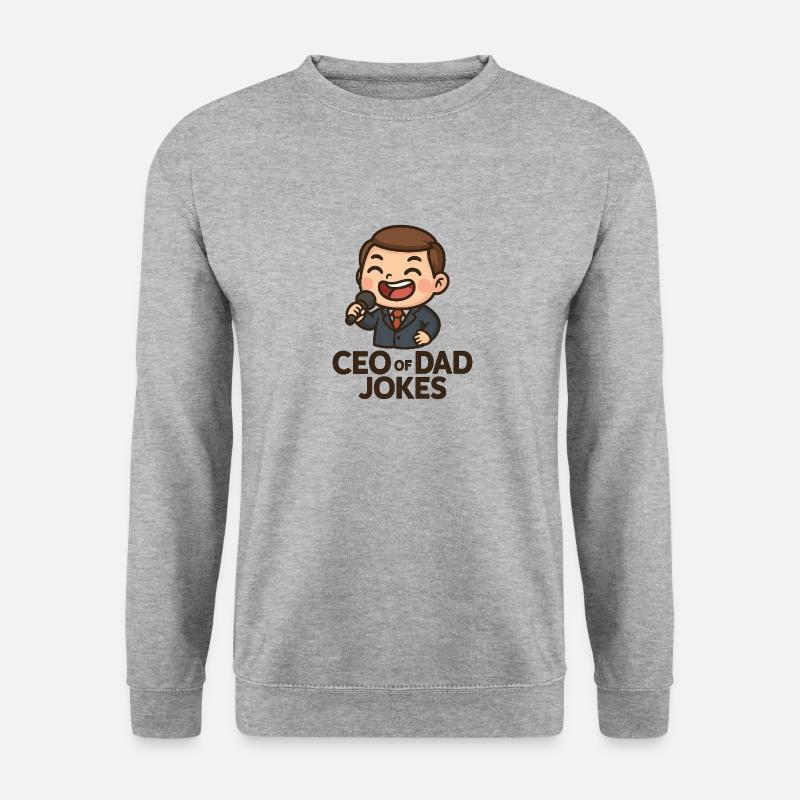 CEO von Dad Jokes - Unisex Pullover - Weißgrau meliert