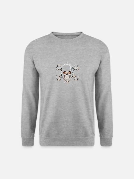 SKULL skull and bones - Unisex Sweatshirt - salt & pepper