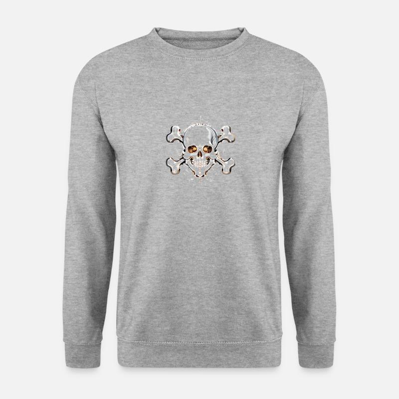 SKULL skull and bones - Unisex Sweatshirt - salt & pepper